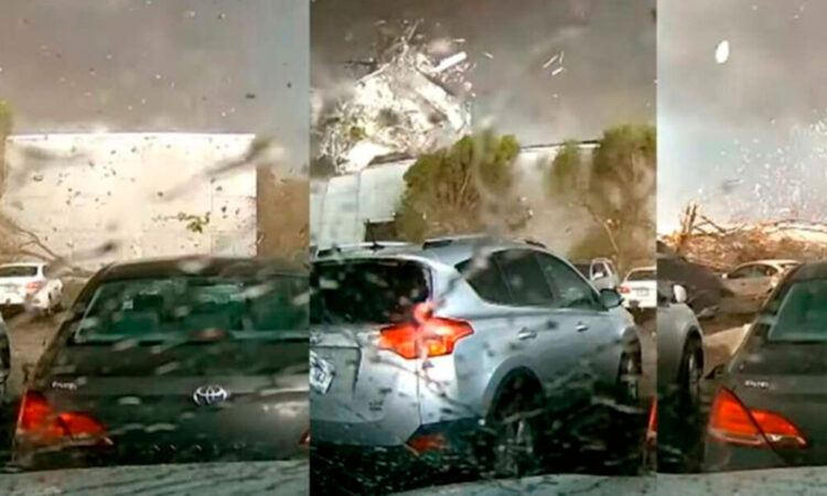 Tornado arrasa con almacén con 70 trabajadores dentro