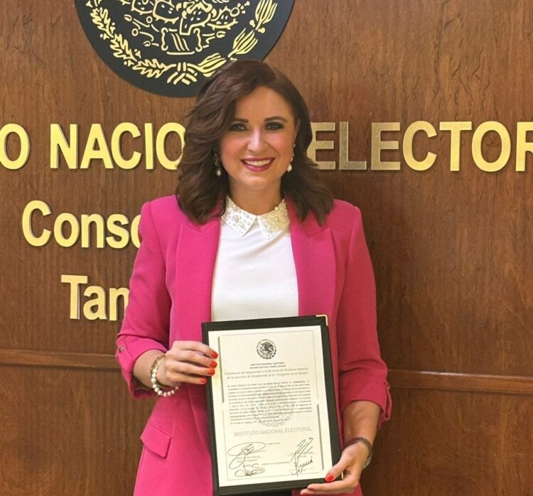 Recibe Imelda Sanmiguel constancia de senadora electa de primera minoría por Tamaulipas