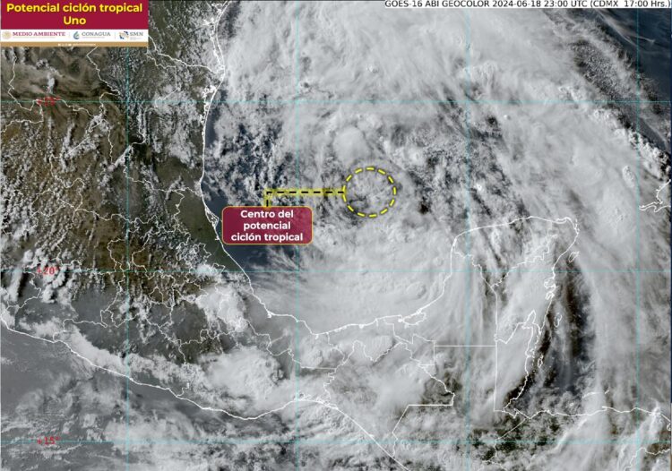 Pronostican lluvias de 6 a 10 pulgadas en Tamaulipas este miércoles por tormenta Alberto
