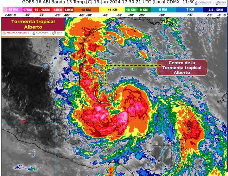 Tormenta ‘Alberto’ impactará en 9 municipios de Tamaulipas y Veracruz esta noche