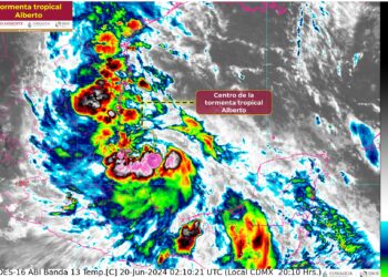 CONAGUA actualiza situación de la tormenta “Alberto” a las 21:00 horas del miércoles frente a Tampico