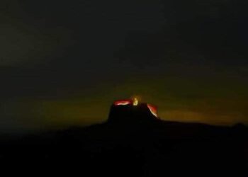 Confirma Protección Civil incendio en emblemático Cerro del Bernal en González, Tamaulipas