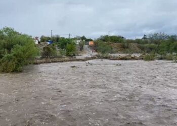 Lluvia de 6 pulgadas en 18 horas en Cd. Victoria, hacen rugir el río San Marcos; daños leves en la ciudad.