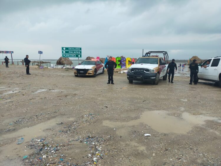Supervisan agentes de la Guardia Estatal acceso a playas en costas tamaulipecas