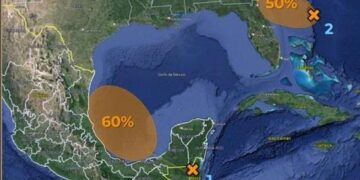 Segunda zona de baja presión con potencial ciclónico en el océano Atlántico