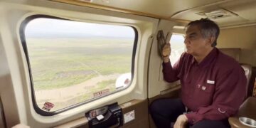 Sobrevuela Américo Villarreal ríos Corona, Purificación y Pilón, para dirigir apoyo a comunidades en riesgo