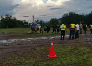 Activa Plan Tamaulipas de la SSPT helicópteros para evacuar a población afectada por creciente del río Purificación