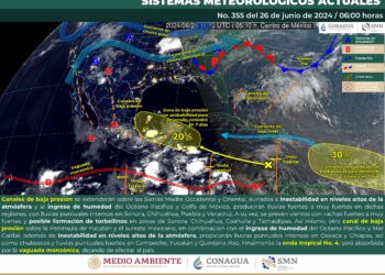 Se pronostican chubascos y lluvias de 25 a 50 mm para Tamaulipas este miércoles: CONAGUA