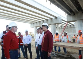 Supervisa Américo Villarreal avances del puente de La Esperanza y del nuevo hospital del ISSSTE