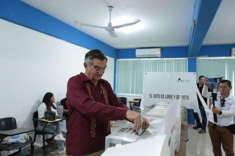 La jornada electoral se desarrolla en orden y paz en Tamaulipas: Américo Villarreal