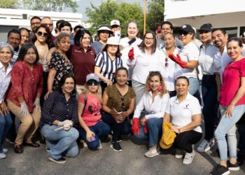 Participan trabajadores de la educación a la Jornada Estatal de Limpieza en Tamaulipas