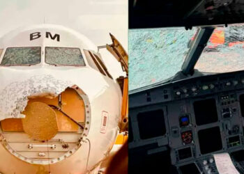 Granizada intensa daña avión de Austrian Airlines durante vuelo