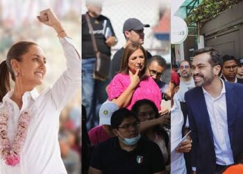 Acuden a votar Sheinbaum, Xóchitl y Máynez
