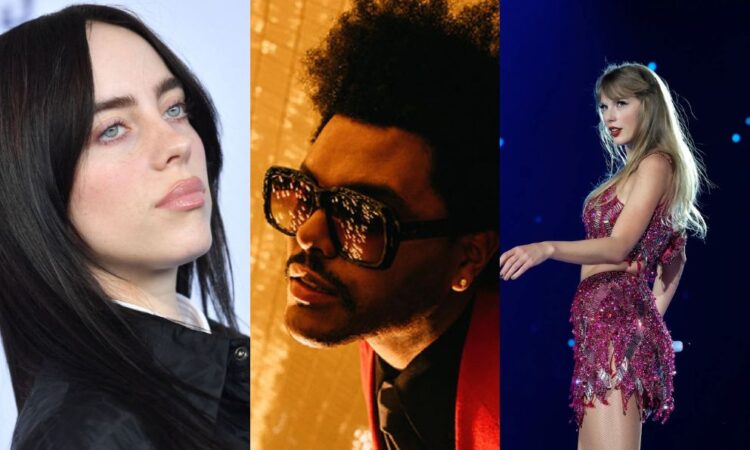 Taylor Swift y The Weeknd superan los 100 millones de oyentes mensuales en Spotify
