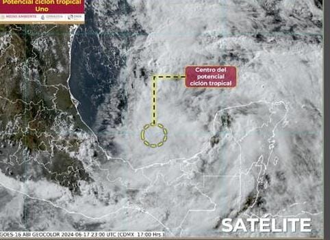Aumenta intensidad de perturbación meteorológica en el Golfo de México