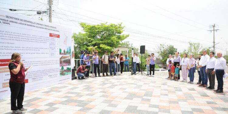 Inauguran Américo Villarreal y su esposa María parque ecológico en Ciudad Victoria