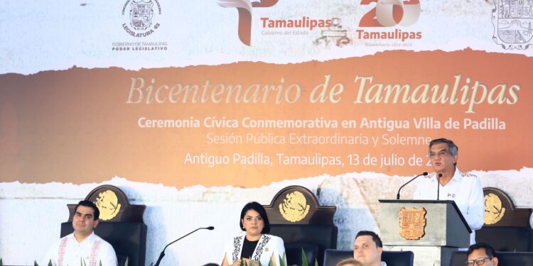 Conmemora Tamaulipas bicentenario del Congreso Constituyente de 1824 en Padilla