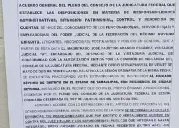 Consejo de la Judicatura cesa a Juez Federal de Reynosa que amparó a G. Cabeza de Vaca