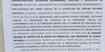 Consejo de la Judicatura cesa a Juez Federal de Reynosa que amparó a G. Cabeza de Vaca