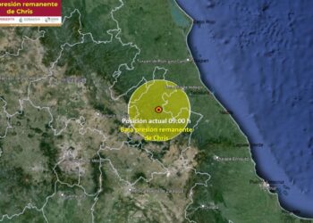 ‘Chris’ se debilita sobre Puebla! Ya es baja presión remanente