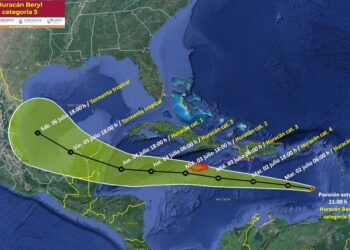 ‘Beryl’ se convierte en huracán categoría 5 en el Atlántico