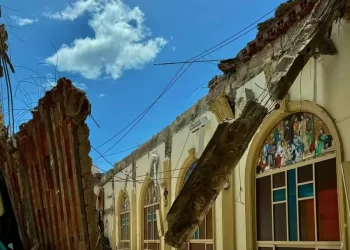Colapsa techo de la iglesia “San Gregorio” en Cerralvo, Nuevo León