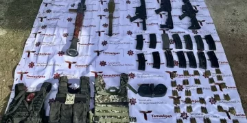 Aseguran lanza granadas y armas largas al CDG en Tamaulipas