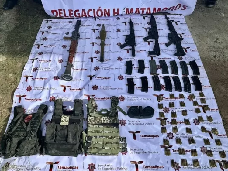 Aseguran lanza granadas y armas largas al CDG en Tamaulipas