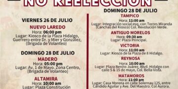 Anuncia Morena Tamaulipas asamblea informativa sobre la “No Reelección”