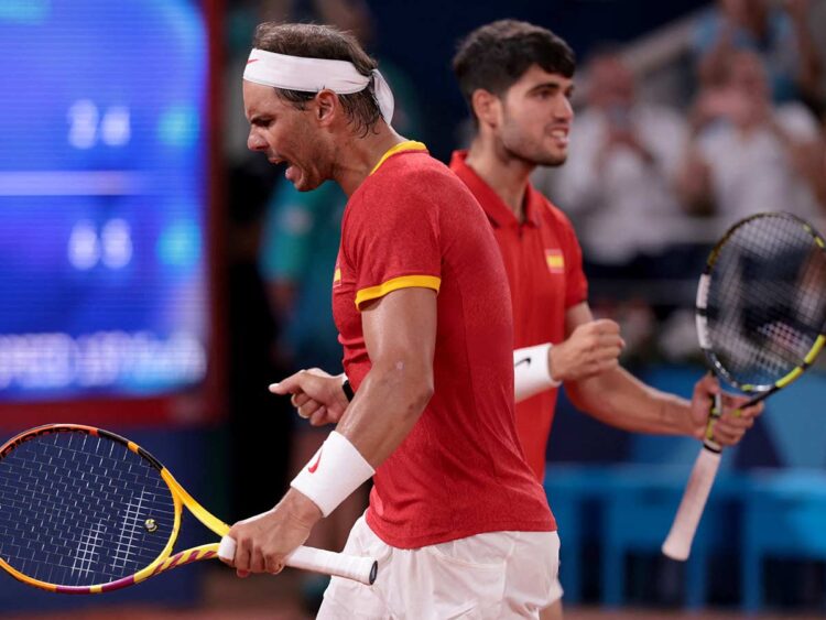Nadal y Alcaraz, eliminados en dobles del tenis de París