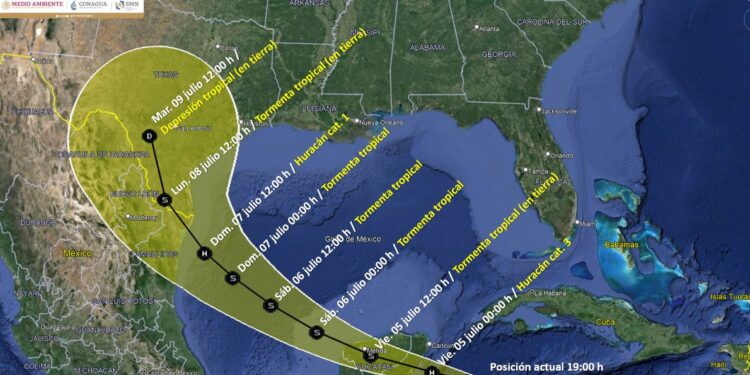 Huracán Beryl  sube a categoría 3 y tocará tierra en Tulum, Quintana Roo esta madrugada