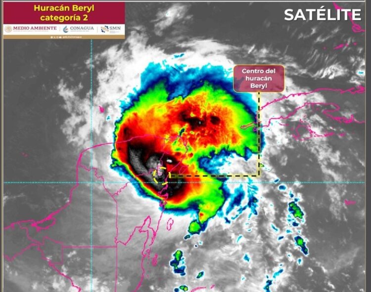 “Beryl” toca tierra en Tulum