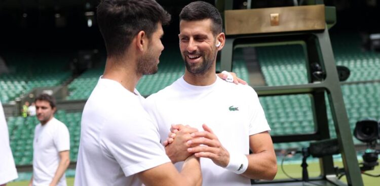 Diálogo entre Alcaraz y Djokovic en Wimbledon