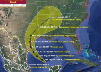 Tormenta tropical Beryl  tocaría tierra de nuevo en Texas a 370 kilómetros de Matamoros