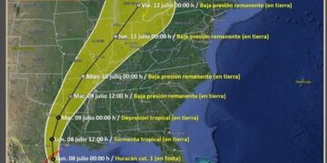 Se aleja Beryl más de Tamaulipas, podría haber ligeras lluvias en la frontera