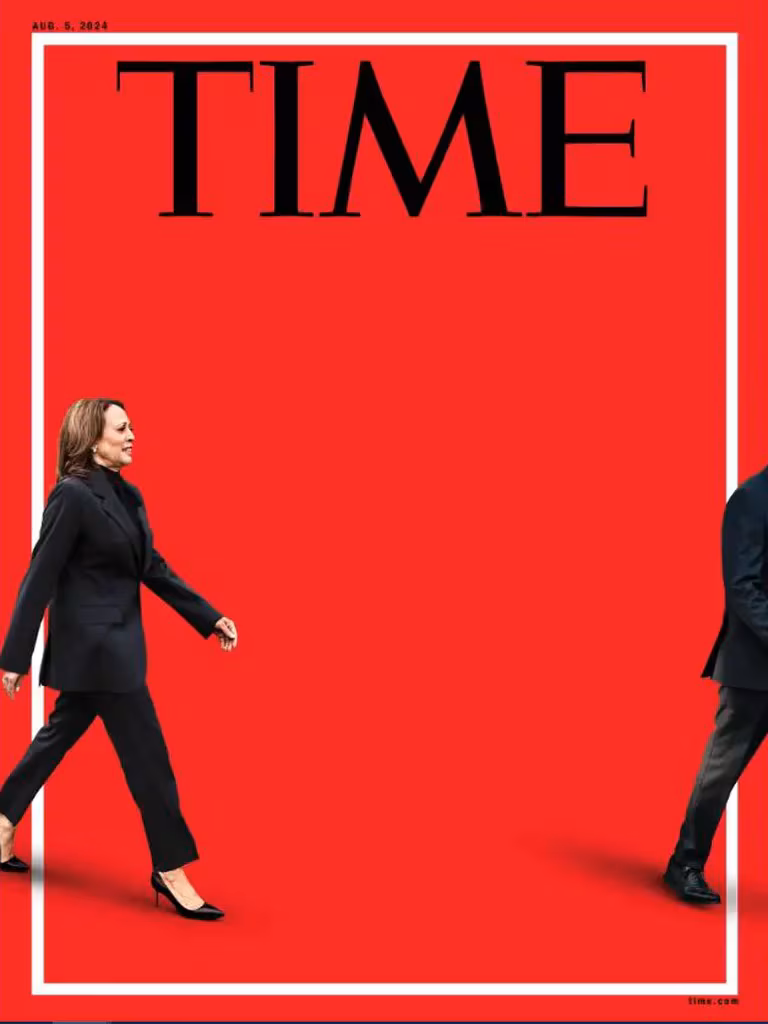 Sale Biden, entra Harris: la portada de Time tras el anuncio presidencial