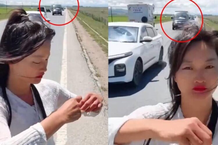 Accidente viral: Influencer china atropellada en transmisión en vivo