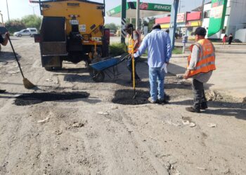 Avanza el programa de bacheo en las calles de Cd. Victoria