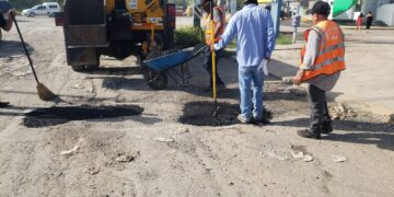 Avanza el programa de bacheo en las calles de Cd. Victoria