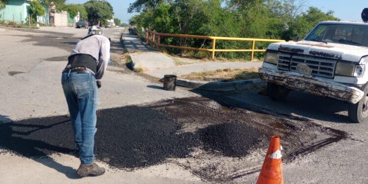 Avanza el programa de bacheo en las calles de Cd. Victoria
