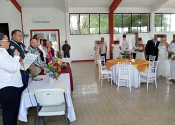 Se realizan ocho enlaces en penal de Matamoros en Campaña de Matrimonios Colectivos