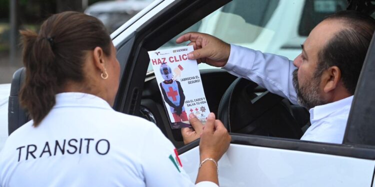 Participa Cruz Roja en campaña de tránsito dirigida a motociclistas de Cd. Victoria