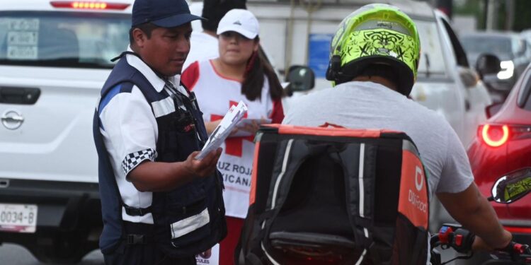 Participa Cruz Roja en campaña de tránsito dirigida a motociclistas de Cd. Victoria