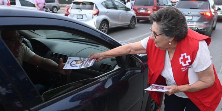 Participa Cruz Roja en campaña de tránsito dirigida a motociclistas de Cd. Victoria