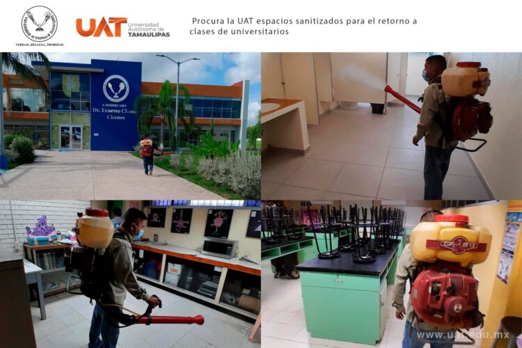 Procura la UAT espacios sanitizados para el retorno a clases de universitarios