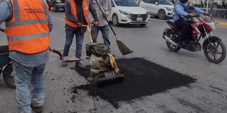 Restauran más 3 mil 950 metros cuadrados de pavimento en calles de Cd. Victoria