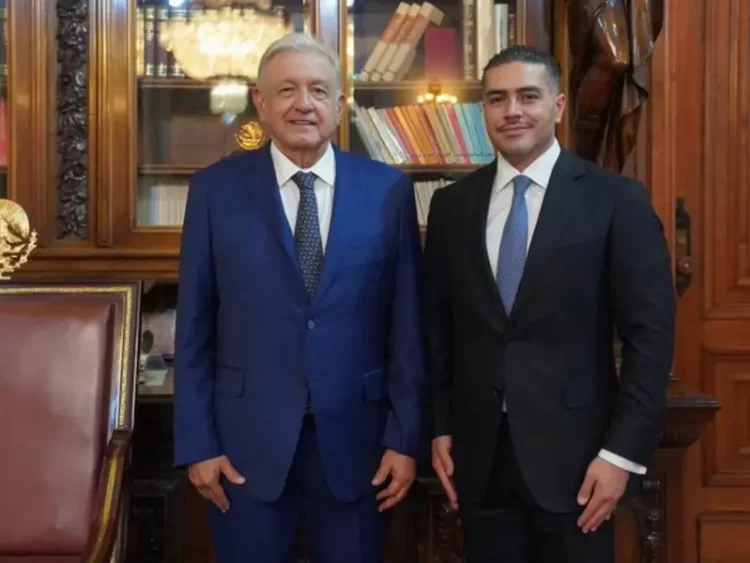 López Obrador se reúne con Harfuch en Palacio Nacional