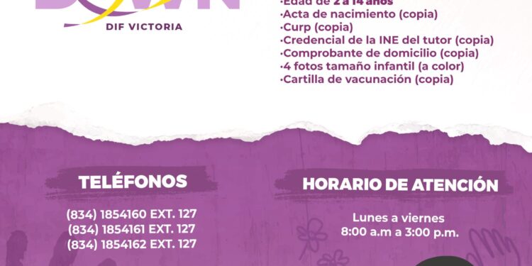 DIF Victoria ya cuenta con atención a niños y adultos con Síndrome de Down.