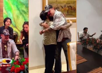 Christian Nodal y Pepe Aguilar desmienten rumores de mala relación con un abrazo