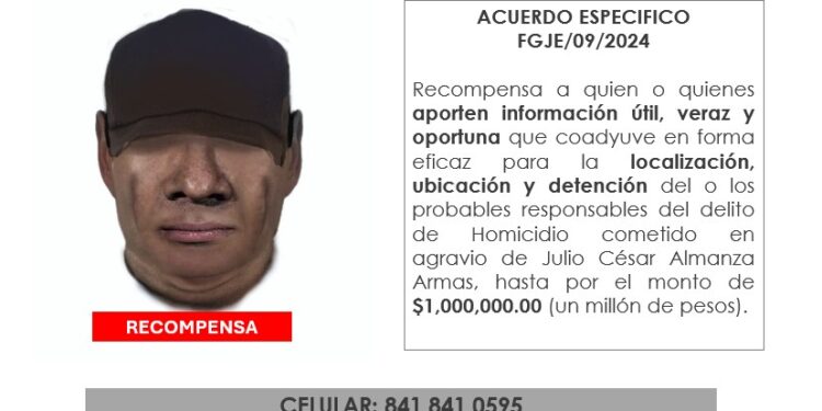Ofrece Fiscalía de Tamaulipas un millón de pesos por informes que conduzcan al homicida del empresario Julio Almanza